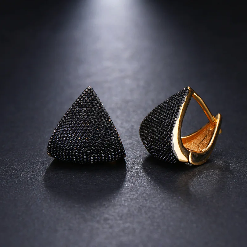 

SIPENGJEL Fashion Delicate Vintage Two Tone Originality Black Earrings statement Wedding Stud Earrings For Women Jewelry