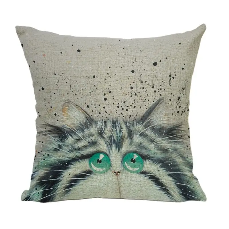 Чехлы для автомобилей магазин милый чехол подушки с кошкой лен хлопок Cojines Almofada 45