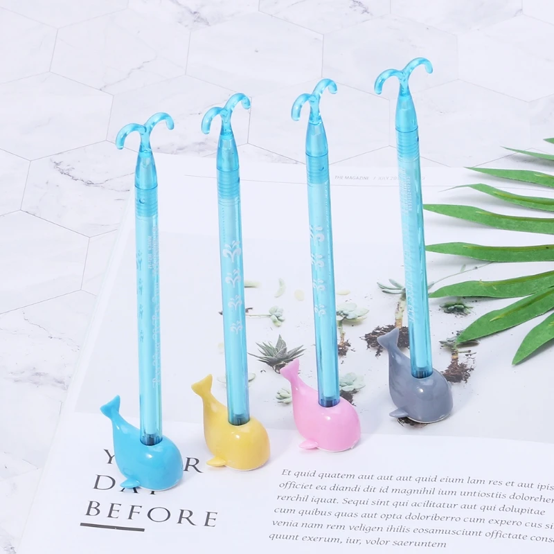 

W3JD Cute Funny Whale Gel Pen Standing Kawaii School Office Supply Stationery Gift