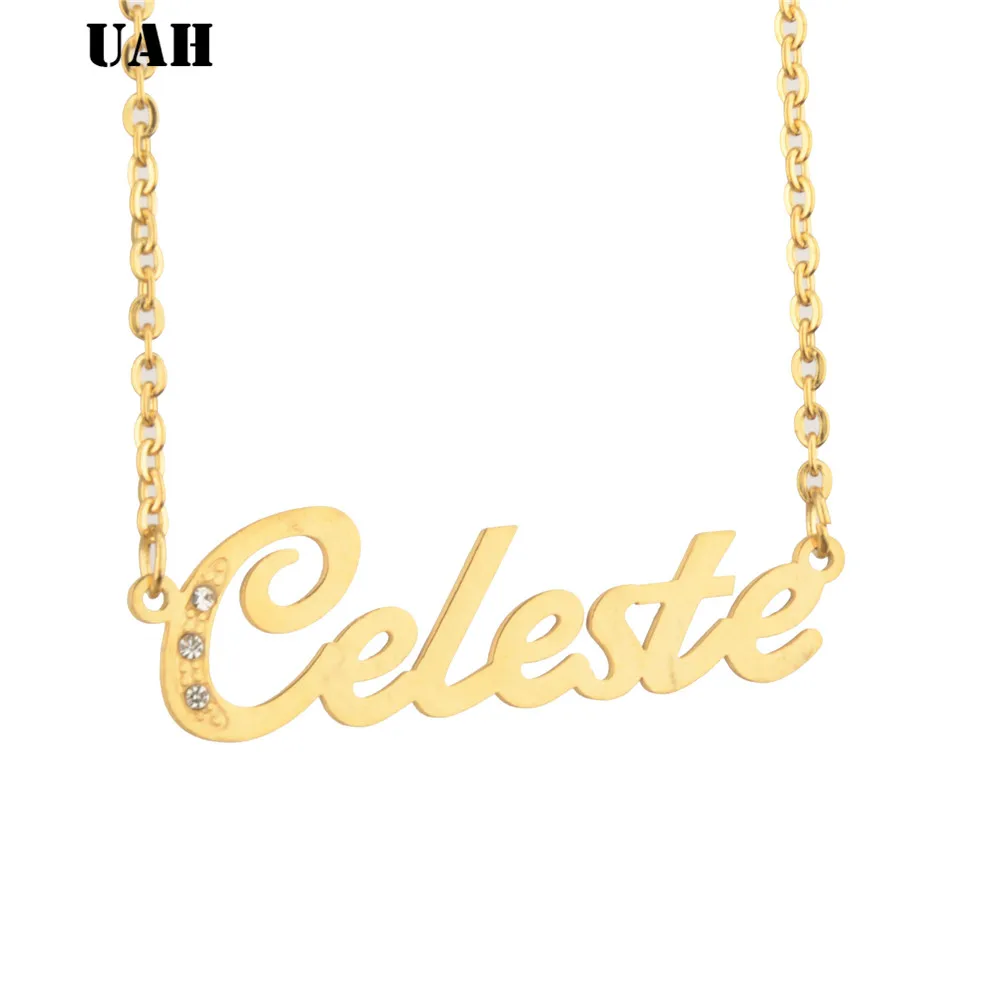 Женское колье чокер UAH Celeste ожерелье из нержавеющей стали с именным или
