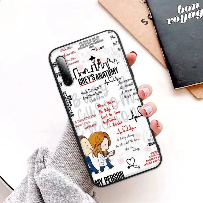 

Greys Anatomy Black Silicone Mobile Phone Cover Case For Redmi S2 4X 5 5A Plus 6 6A 7 7A 8 8A 9 9A