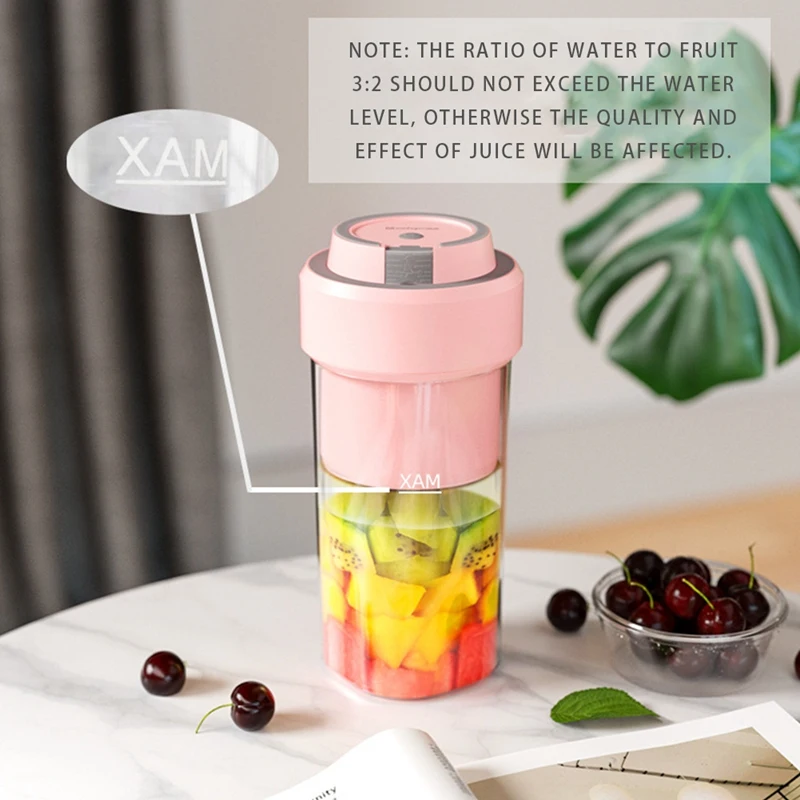 

CLVP 300Ml Mini Portable Juicer Electric Fruit USB Rechargeable Smoothie Maker Smoothie Blender Machine