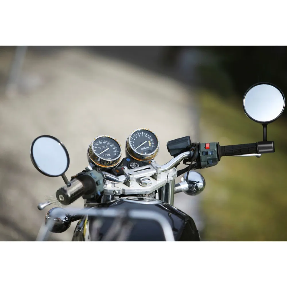 Зеркало заднего вида для мотоцикла Honda Kawasaki Yamaha 7/8 дюйма круглые зеркала на руль