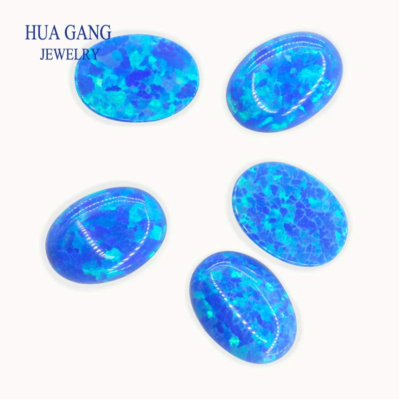 

Synthetic Blue OP05 Opal Loose Stones Oval Shape Base Cabochon Opal Beads Semi-Precious Stones For Jewelry 3x5mm-10x14mmmm