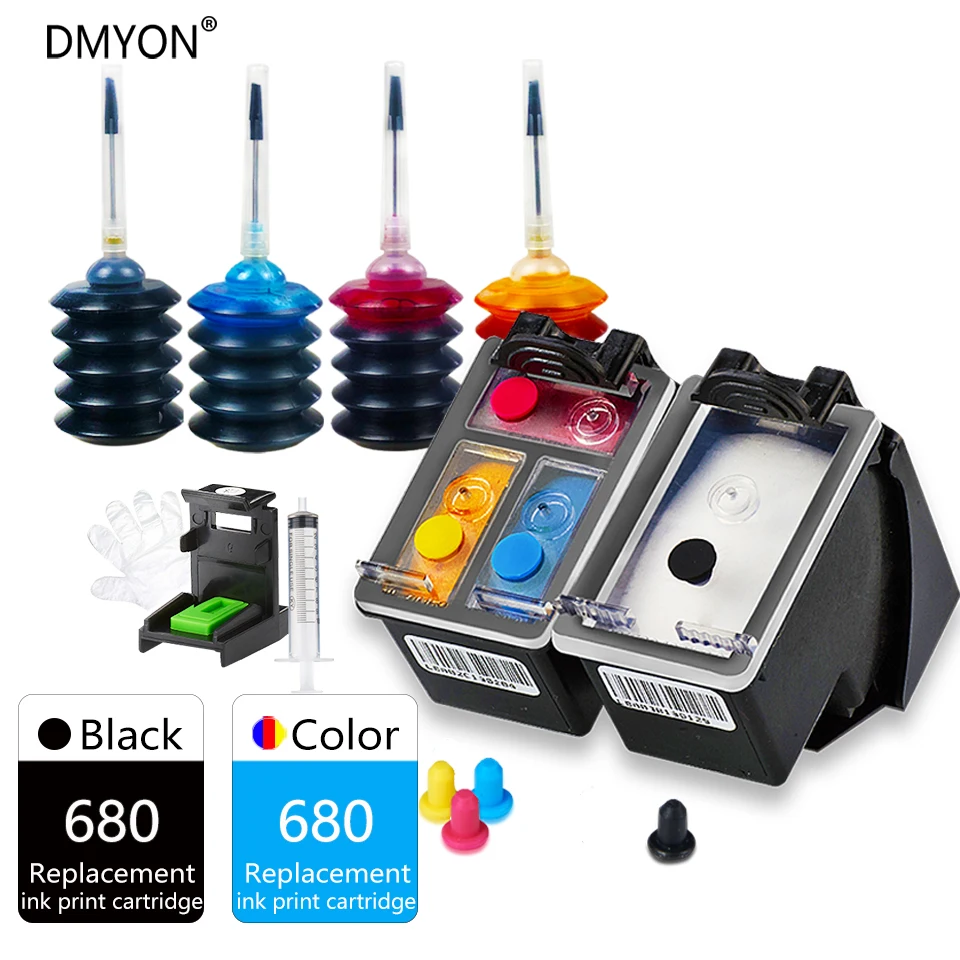 Чернильный картридж DMYON 680 XL совместимый с принтером HP Deskjet 2135 2136 2138 3635 3636 3835 4535 4536