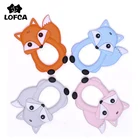 Силиконовый Прорезыватель для зубов, лиса, 1 шт., аксессуары для ожерелья, игрушки для младенцев, силиконовые бусины, Мягкий прорезыватель для зубов