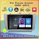 Автомагнитола 2 DIN, Android 10, для Toyota Avensis 2008, 2009, 2010, 2011-2015, 9 дюймов, GPS-навигация, Wi-Fi, Bluetooth