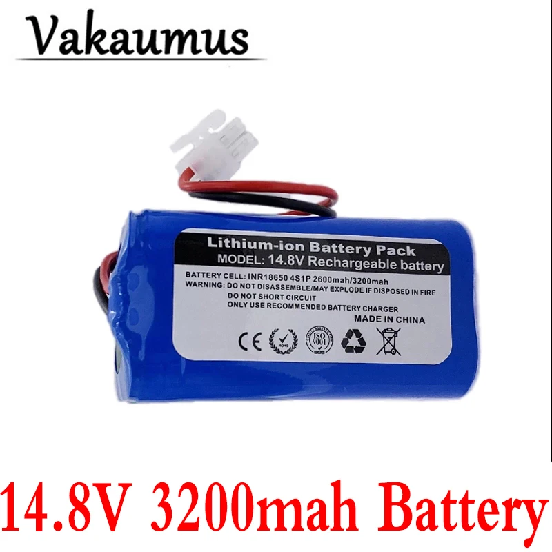 

14.8V 3200mAh Li-ION Battery, Suitable FOR ILIFE A4S, A7, V7S Plus, V55 Pro, W400, A9S, 14.8V, 3200mAh, PX-B020