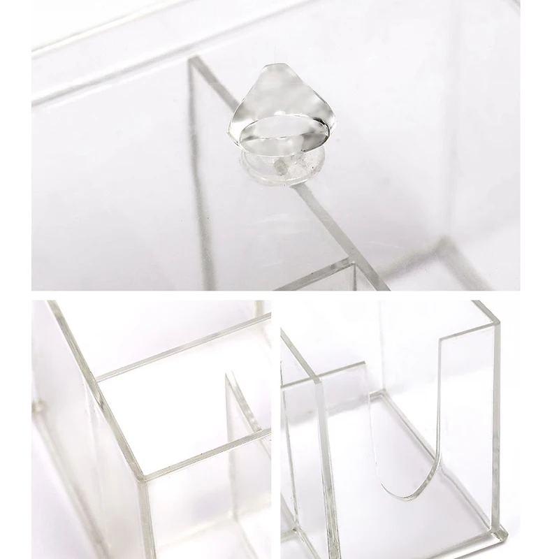 

Cosmetic Makeup Organizer Cotton Swabs Qtip Container Multifunctional Lipstick Nail Storage Box With Cover
