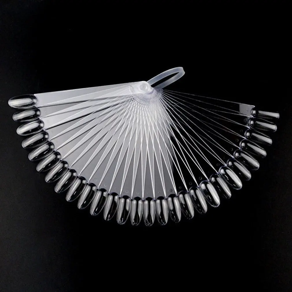 

32 Colors Nail plate Template Plate Sector Shape Palette Nails Polish Color Display Set For Nail Color Choose Design