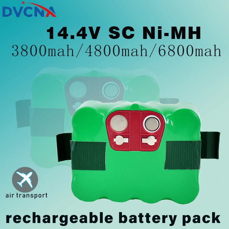 

Перезаряжаемый аккумулятор SC Ni-MH 14,4 В, 6800 мАч, робот-пылесос для подметания для KV8, XR210, XR510, XR210A, XR210B, XR510B, XR510D