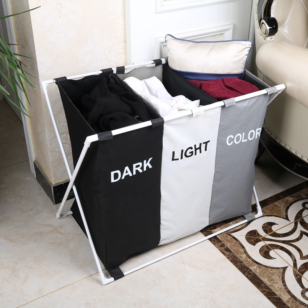 Новое поступление корзина для хранения грязной одежды Shushi большая с тремя