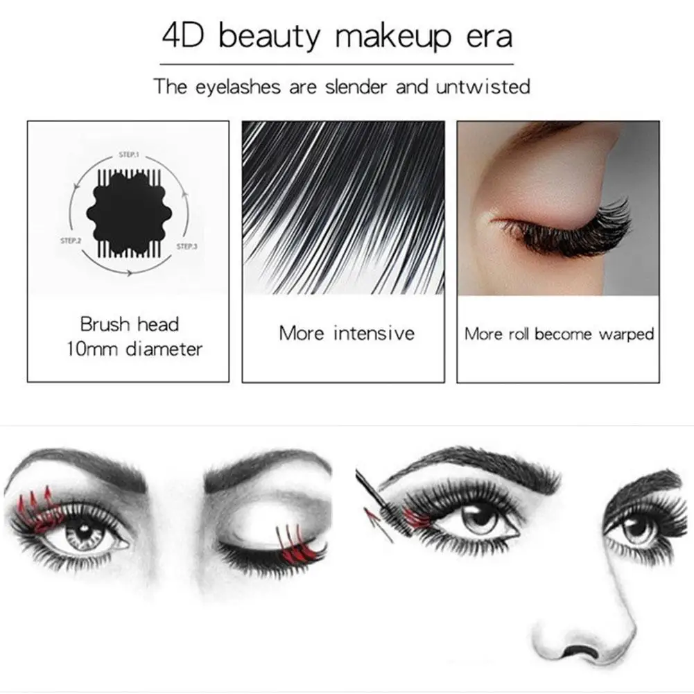 

Fiber Diamond Mascara Waterproof Eyelashes For Eyelash Extension Black Thick Lengthening Eyelashes Naturally Curled Makeup Tools