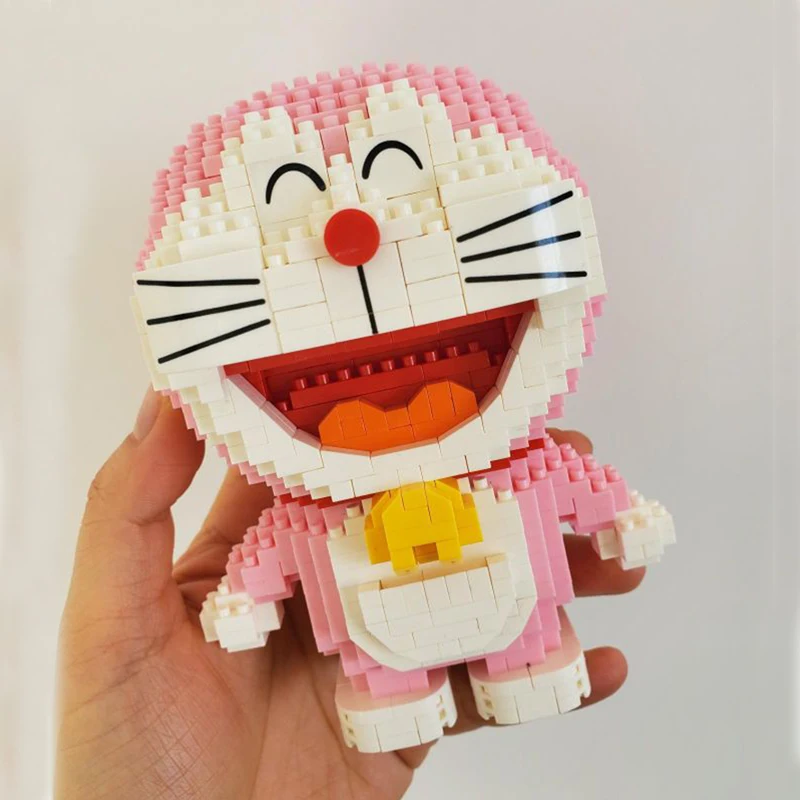 

LP Animal Cat Robot Doraemon Star Cow Boy Pirate Captain King Football Building Blocks Set Mini Diamond Bricks Toy for Boys Gift