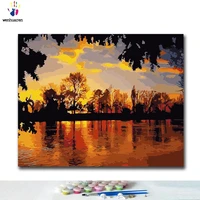 diy coloring paint by numbers sunset glow paintings by numbers with kits 40x50 framed