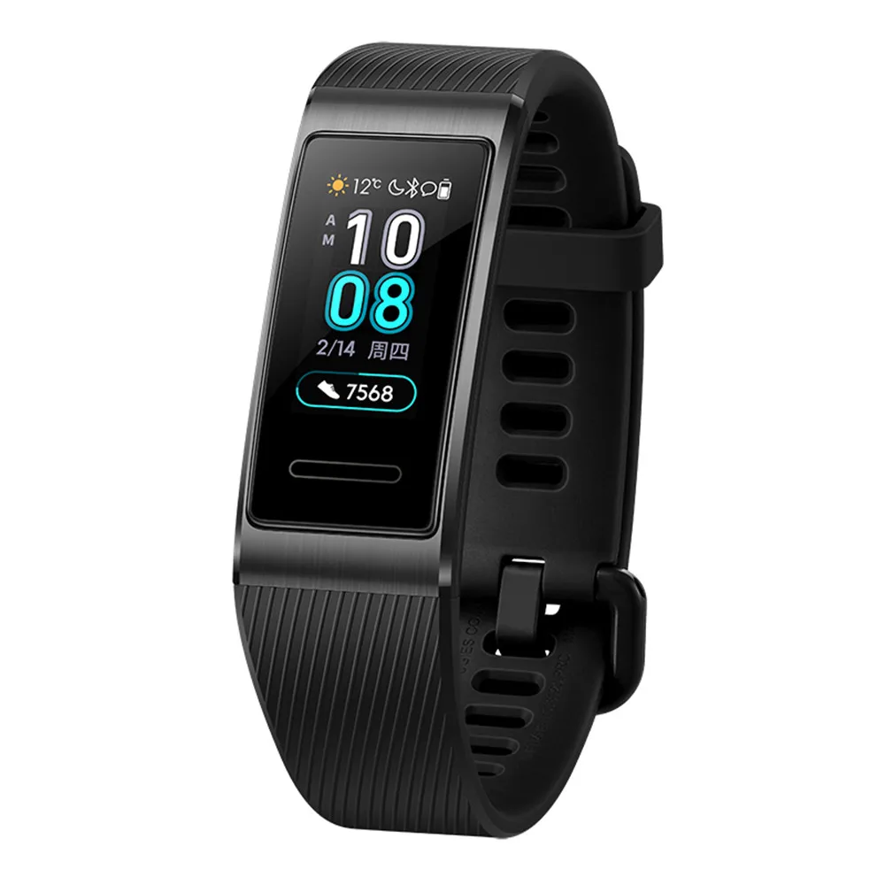 huawei Band 3 Pro gps смарт-браслет металлический Amoled 0,95 'Полноцветный Сенсорный экран Датчик сердечного ритма датчик сна Браслет