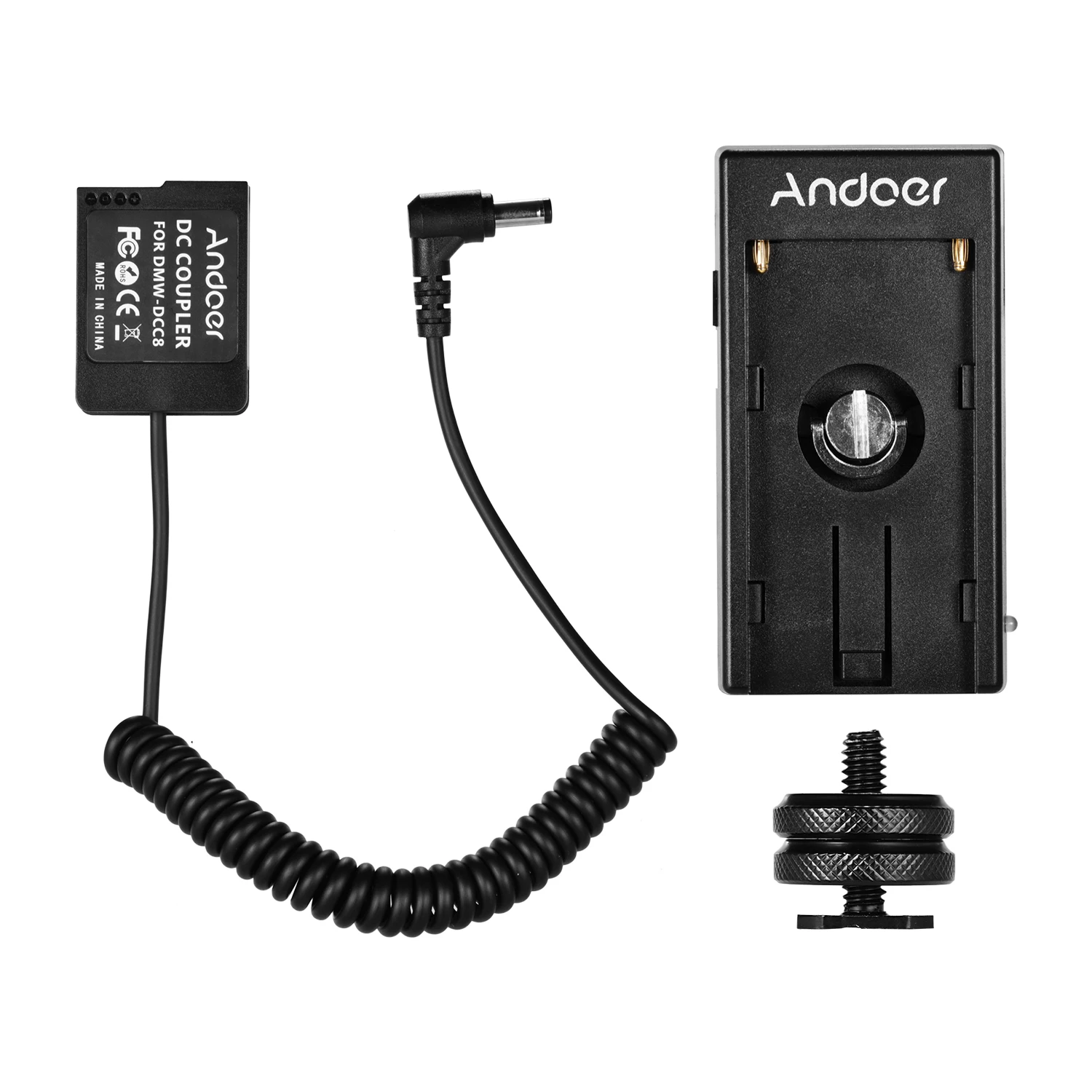 Andoer NP-W126 Аккумуляторный соединитель-пустышка с пружинным кабелем держатель