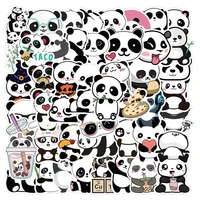 103050pcs cute panda cartoon animal stickers luggage skateboard cute diy cool graffiti waterproof funny kid toy sticker decal