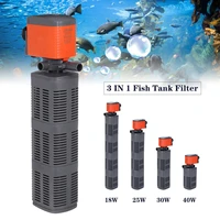 3 in 1 aquarium filter air pump aquarium water pump fish tank circulating internal filter air oxygen increase 18253040w