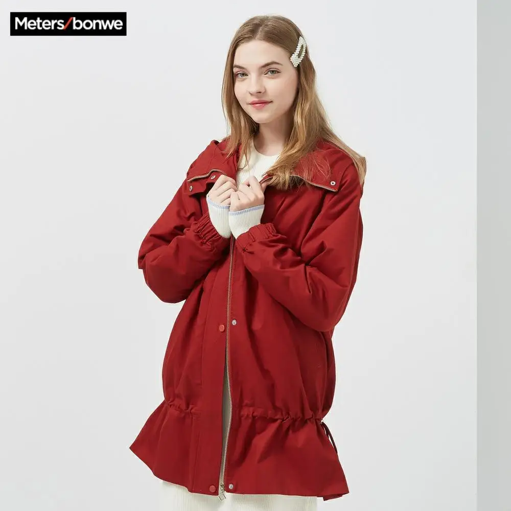 Metersbonwe winter Padded coat female lovely students hooded long personality warm cotton clothes women | Женская одежда