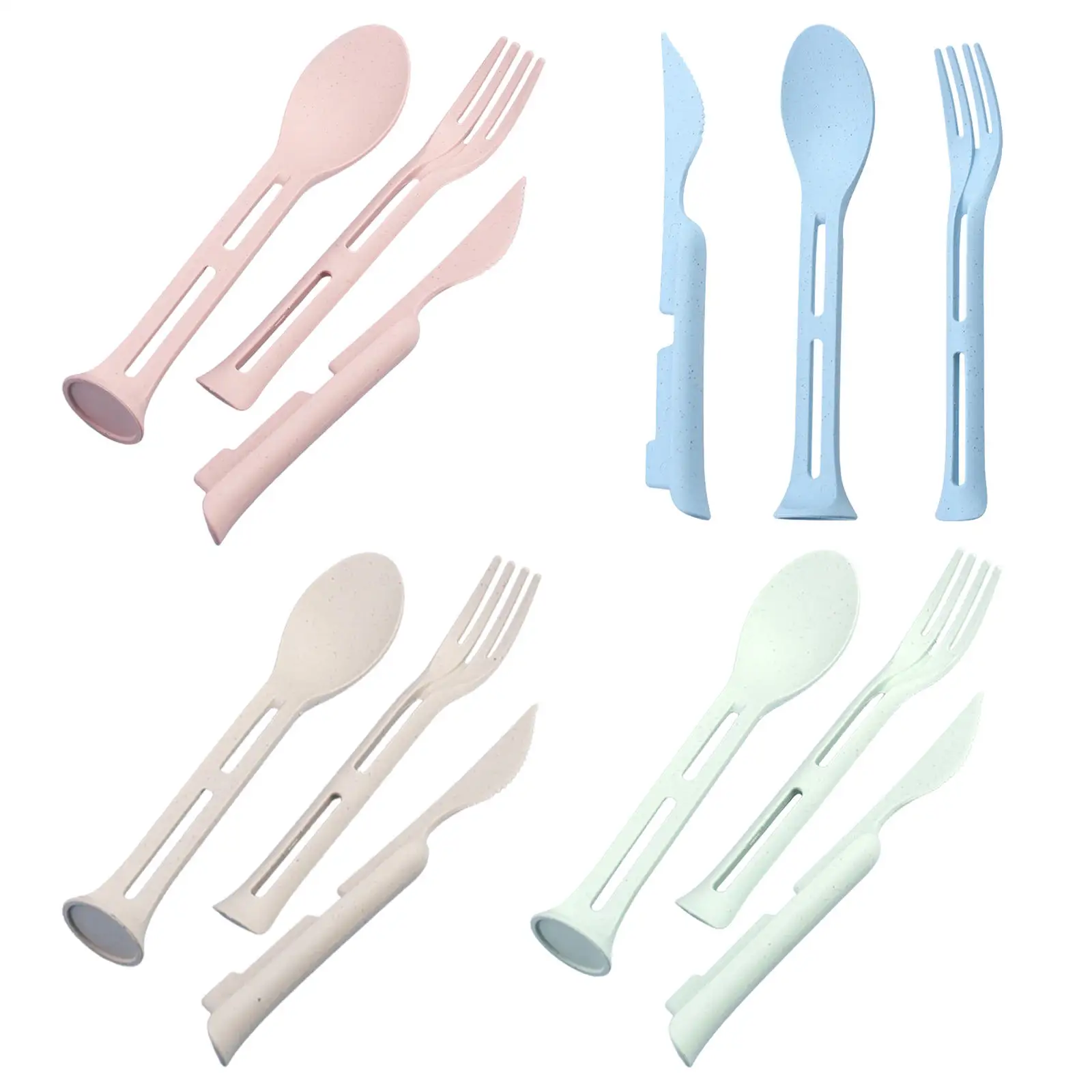 

3 Pieces Knife Spoon Fork Set, Food Feeding Portable Gadgets Cutlery Dinnerware Tableware for Home Travel Baby Kids Toddler