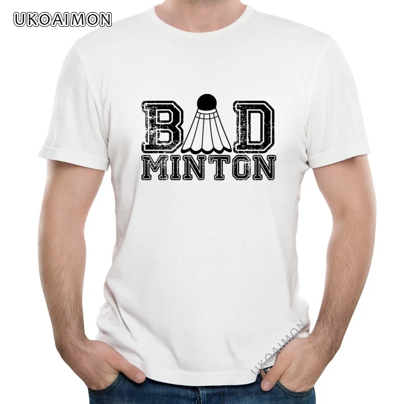 

Badminton Men's O Neck Tees Summer Plain Tee Shirt Custom Retro T Shirt For Men
