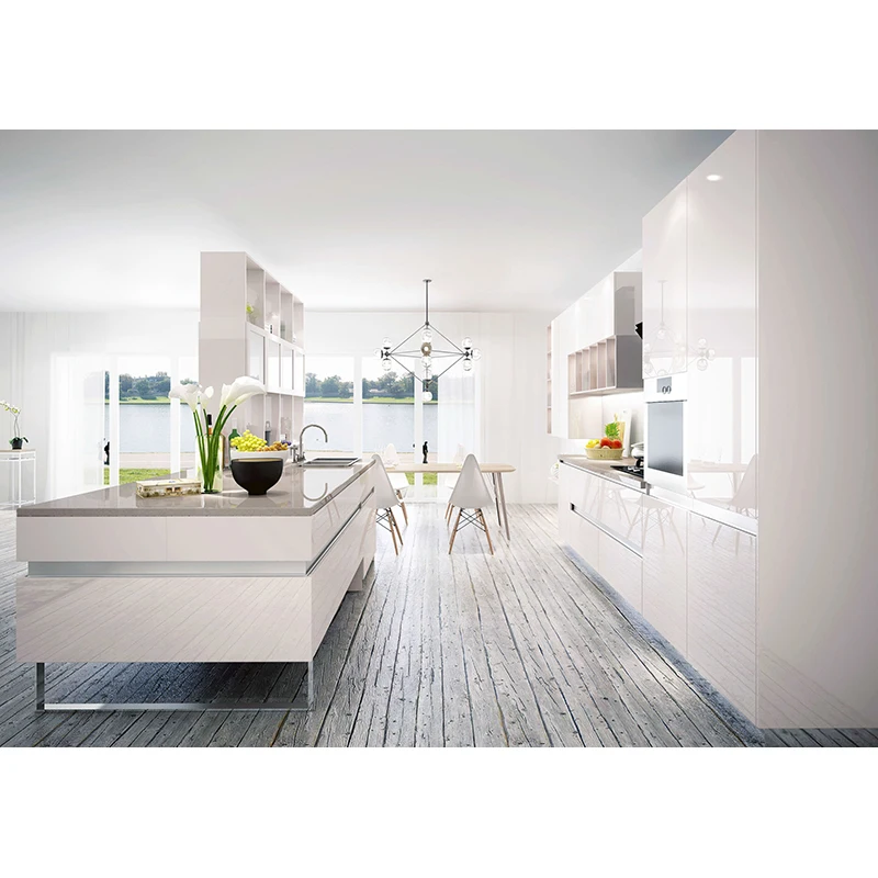 Домашний декор простой модный элегантный стиль чистый глянцевый лаковый белый