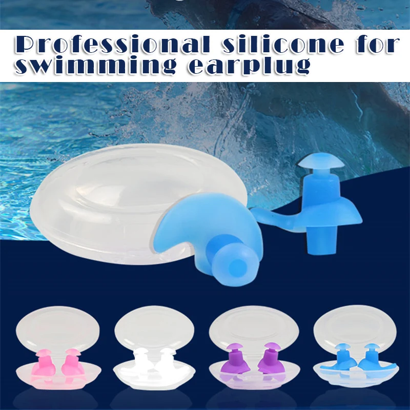 

Professional Silicone Ear Plug for Swimmer Swimming Earplug Comfortable Waterproof Reusable for Snorkeling Showering FP8