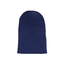 Casual Beanie Cap All Match Slouchy Headgear Windproof Pure Color Beanie Hat