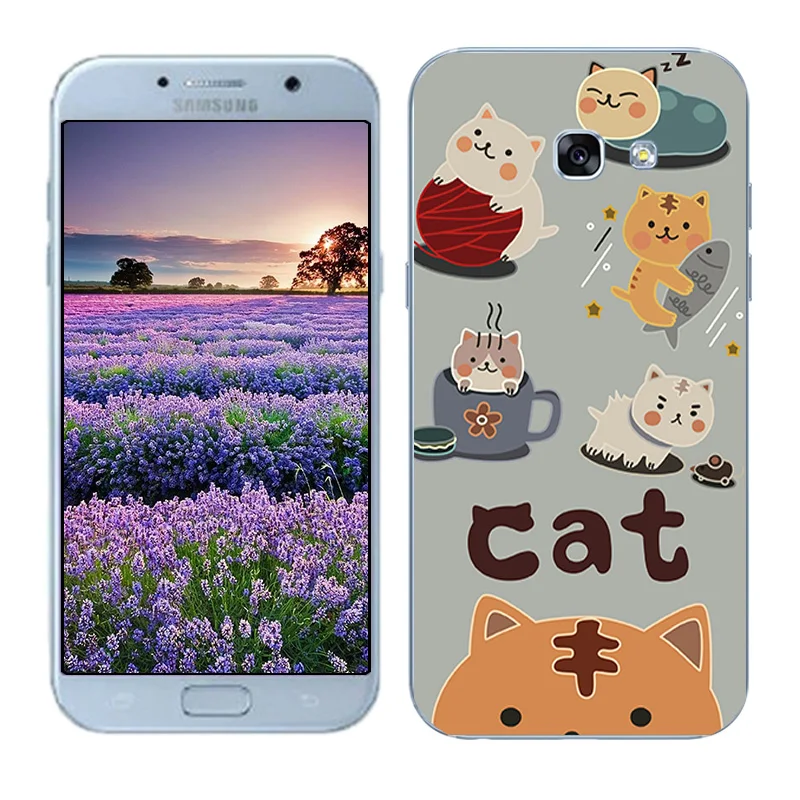 Чехлы для телефонов samsung Galaxy A5 A3 мягкие ТПУ Fundas Para Coque DIY окрашенный плотный чехол для телефона Galaxy A7 Shell - Цвет: 15