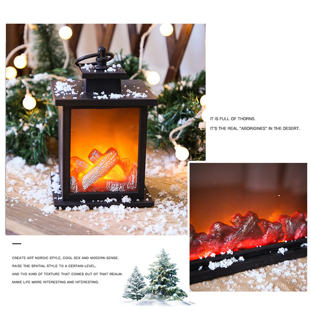 LED Flame Lantern Lamps Simulated Fireplace Effect Light Battery Home Courtyard Living Room Bedroom Decor |