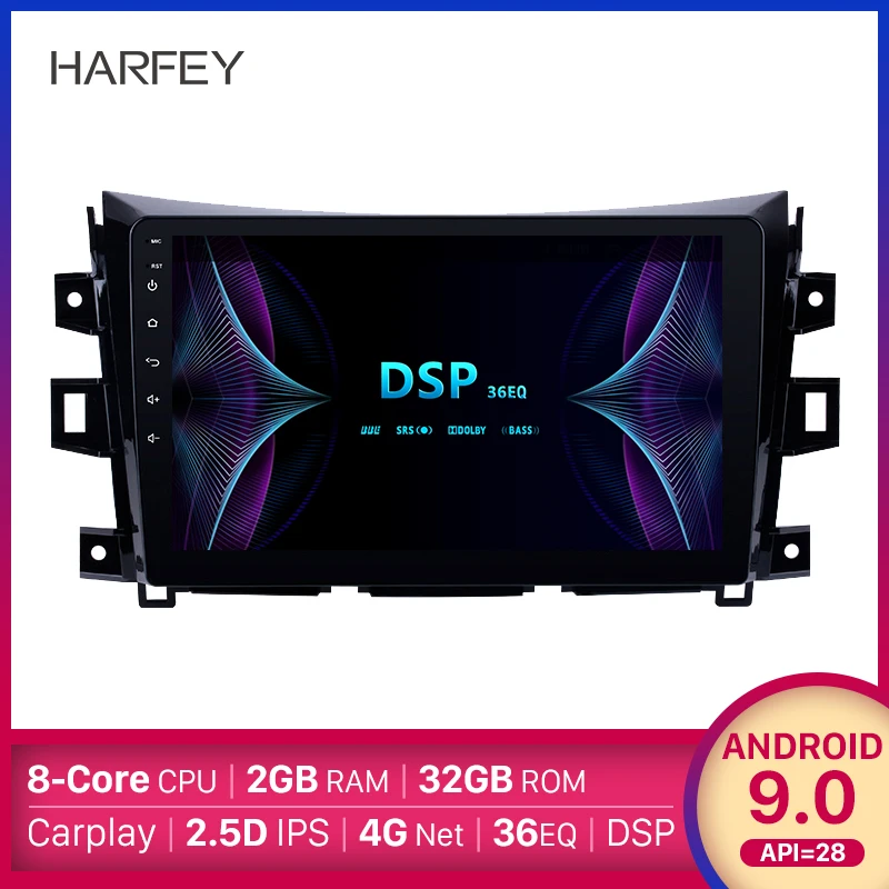 Автомагнитола Harfey 10 1 ''на Android 9 0 мультимедийный проигрыватель для Nissan NAVARA Frontier