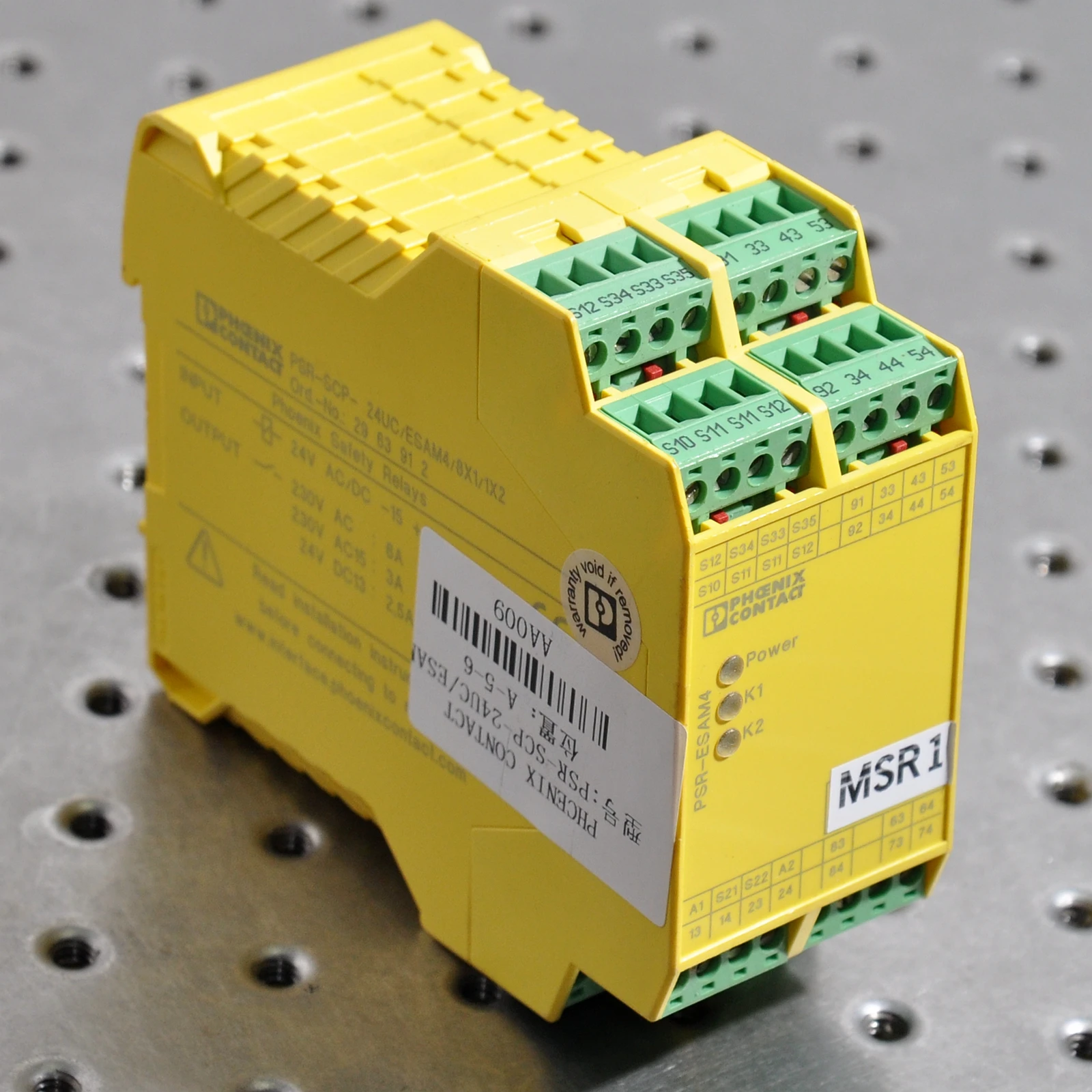 

PHOENIX CONTACT PSR-ESAM4 PSR-SCP-24UC /ESAM4/8X1/1X2 2963912 Safety relay power supply