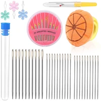 rorgeto hand sewing needles threading sewing needles kit sewing sharp needles threader seam ripper storage bottle pin cushion