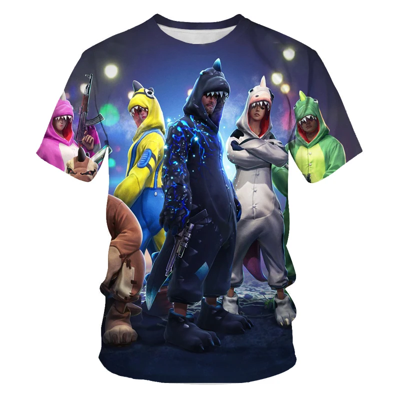 

Summer daily men's and women's leisure and comfortable boutique 3D short-sleeved T-shirt-cool game character theme pattern