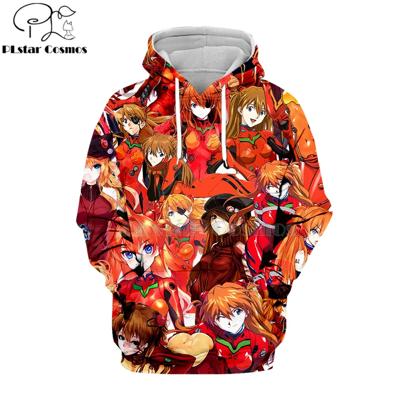 PLstar Cosmos Kawaii Asuka Langley Soryu комикс 3d толстовки/Свитшот хипстерский аниме унисекс Топы