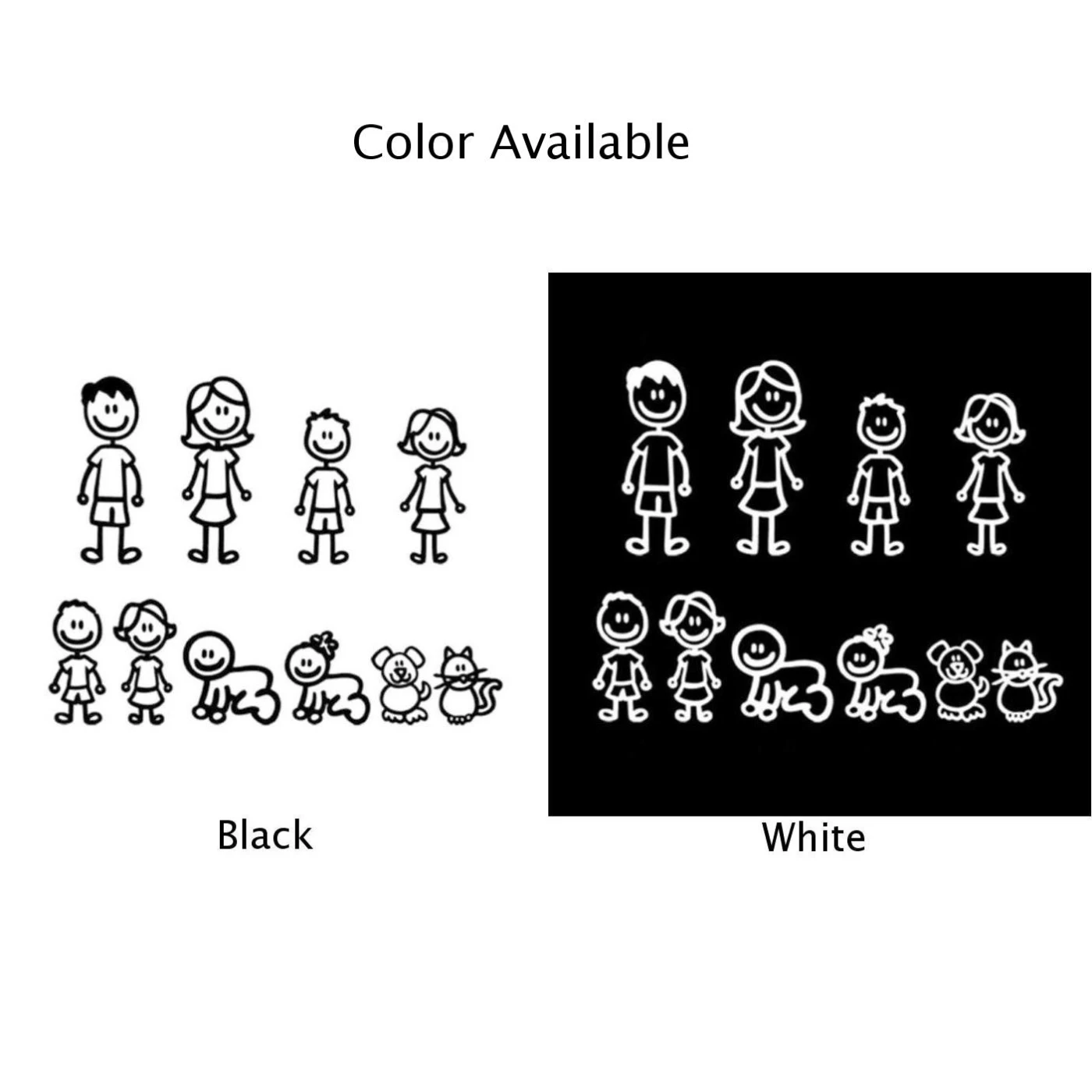 Декоративные наклейки на автомобиль 10 шт./компл. Семья членов мультфильм 2019