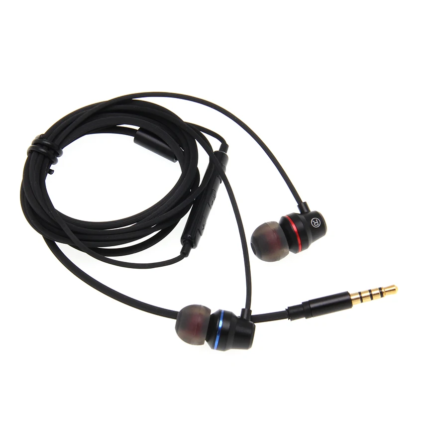 

Grinding Aluminum Alloy Earphone Headsets With Built-in Microphone 3.5mm In-Ear Wired Earphone For all phone with 3.5mm jack