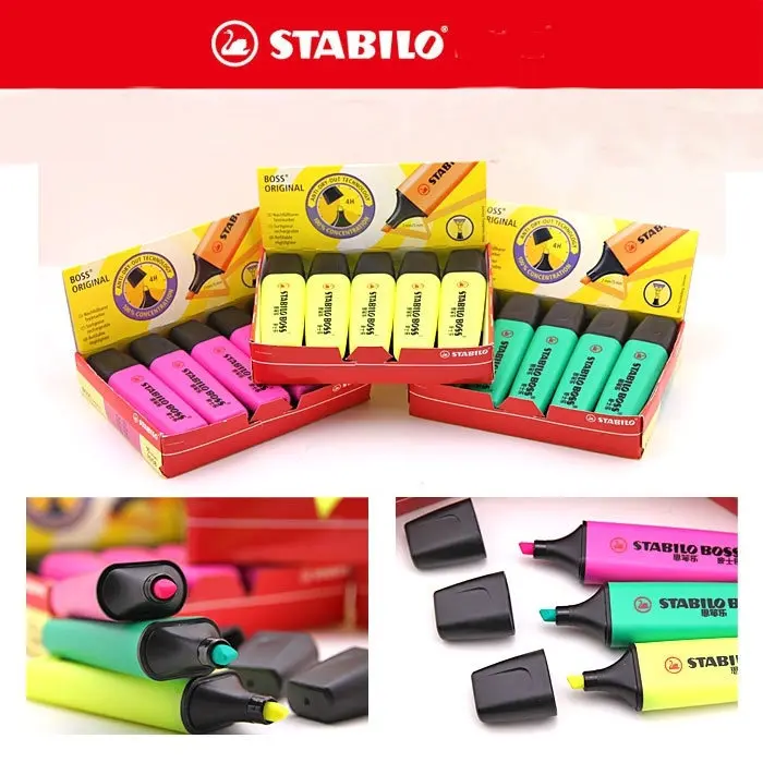 Stabilo Textmarker Boss Оригинал 70 хайлайтер Германия