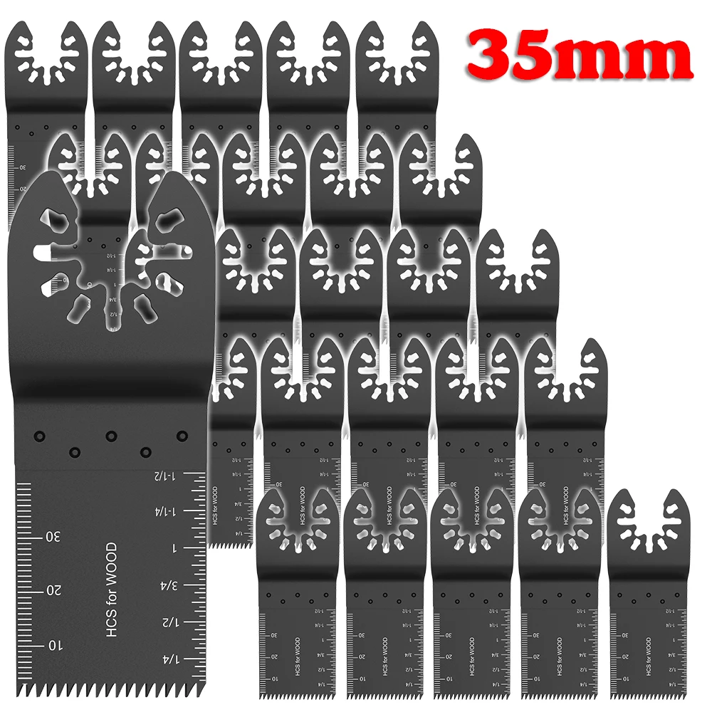 

50/10PCS 35mm Universal HCS Oscillating Multi Tool Saw Blades for Metal Wood Cutting Multitool Woodworking Cutter Power Tools
