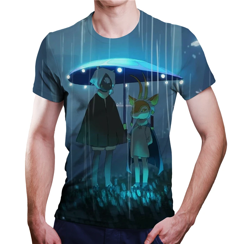 

2021 Summer Men'S Clothing Harajuku Printed 3D T-Shirt Game Anime Short Sleeve O-Neck Top Oversized T-Shirt 110-6XL