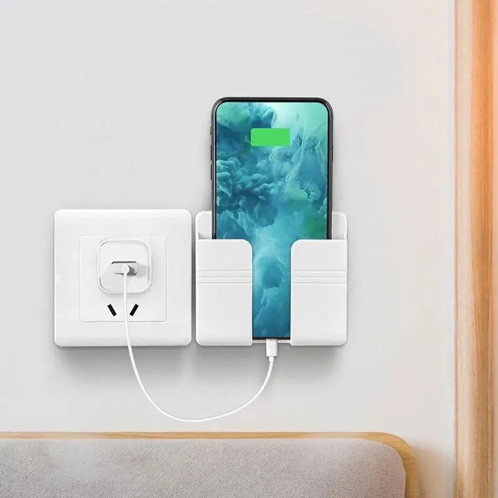 

Lazy Bedside Mobile Phone Charging Bracket Punch-free Rack Type Wall-mounted Bracket Paste Kitchen Multi-function Toilet O2t8