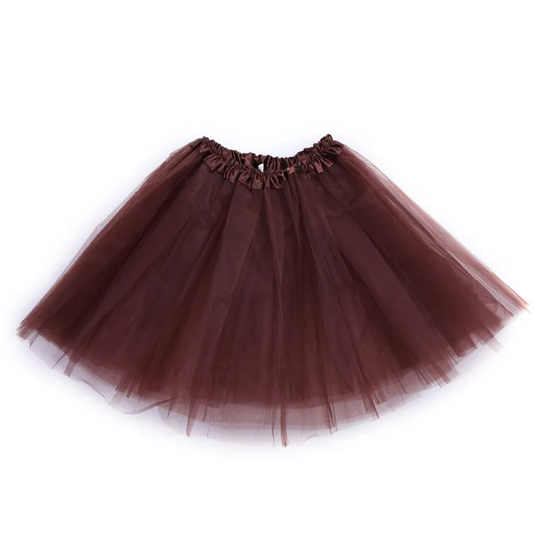 Коричневый Hot Women Girl Lovely Fluffy Adult Novelty Colorful Skirt Women Tulle Tutu Dance Ballet Mini Ball Gown Skirt - Цвет: Коричневый