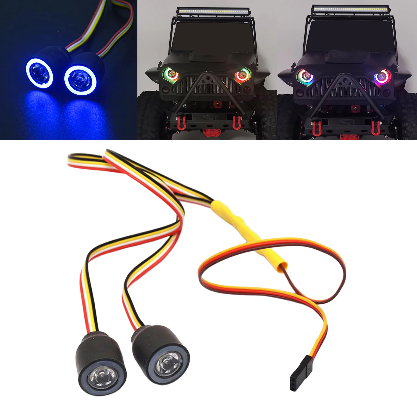 

20mm Colorful LED Light Headlights /10 Scale RC Crawler Truck Cars
