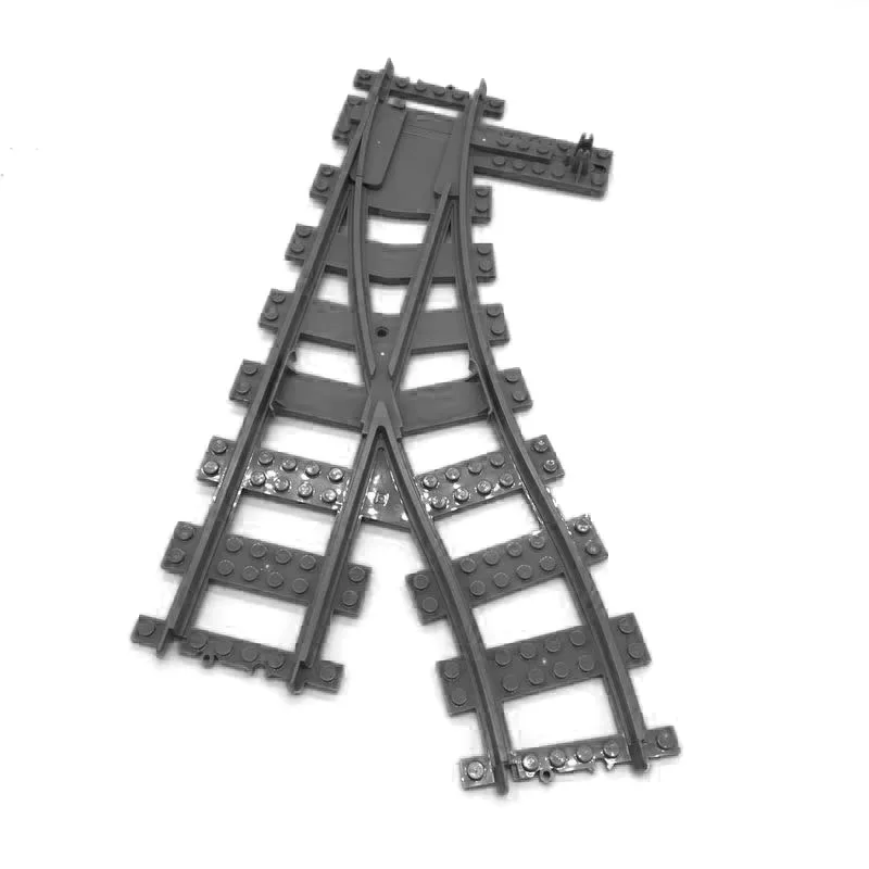 5 50 шт./лот городской поезд рельсы прямые изогнутые строительные блоки набор