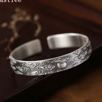 bastiee antique cuff bracelet silver 999 silver bangles for women hmong handmade miao jewelry propitious cloud