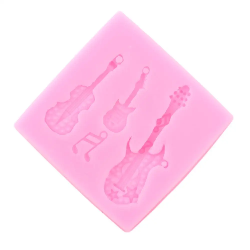 Акустическая электрическая гитара скрипка музыкальная силиконовая форма для