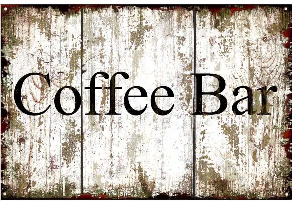 

Coffee Bar Novelty Parking Retro Metal Tin Sign Plaque Poster Wall Decor Art Shabby Chic Gift