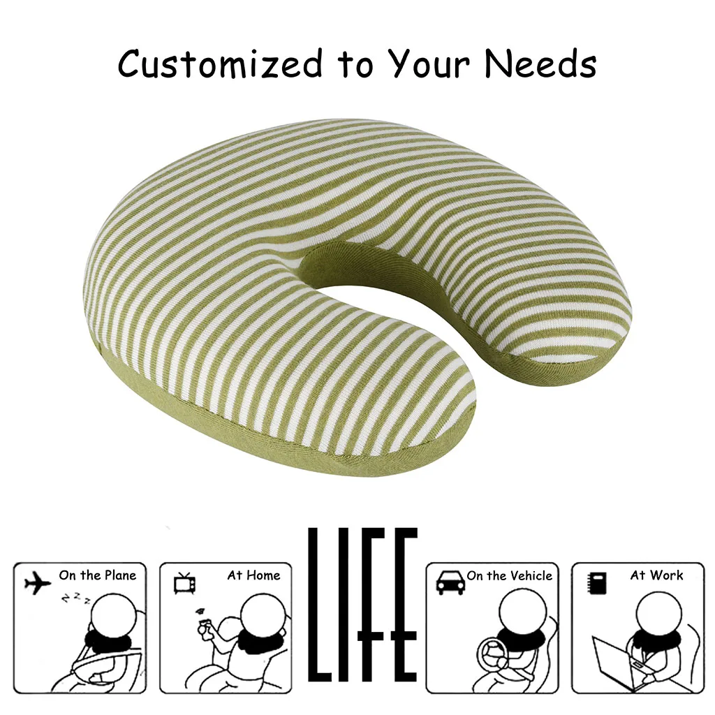 Горячие Новые u-образные подушки для шеи с эффектом памяти мягкие медленно