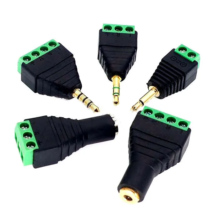 Позолоченный Двухканальный аудио разъем для наушников 3 5 мм стерео адаптер